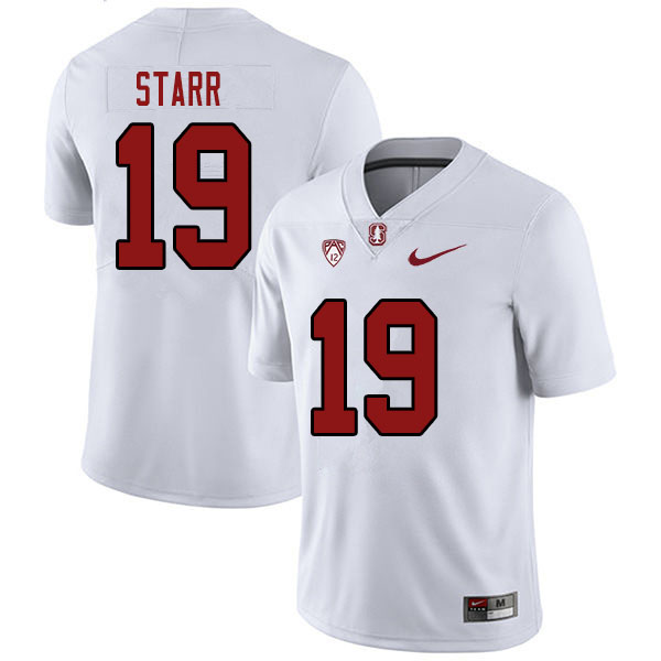 Men #19 Silas Starr Stanford Cardinal College Football Jerseys Sale-White - Click Image to Close